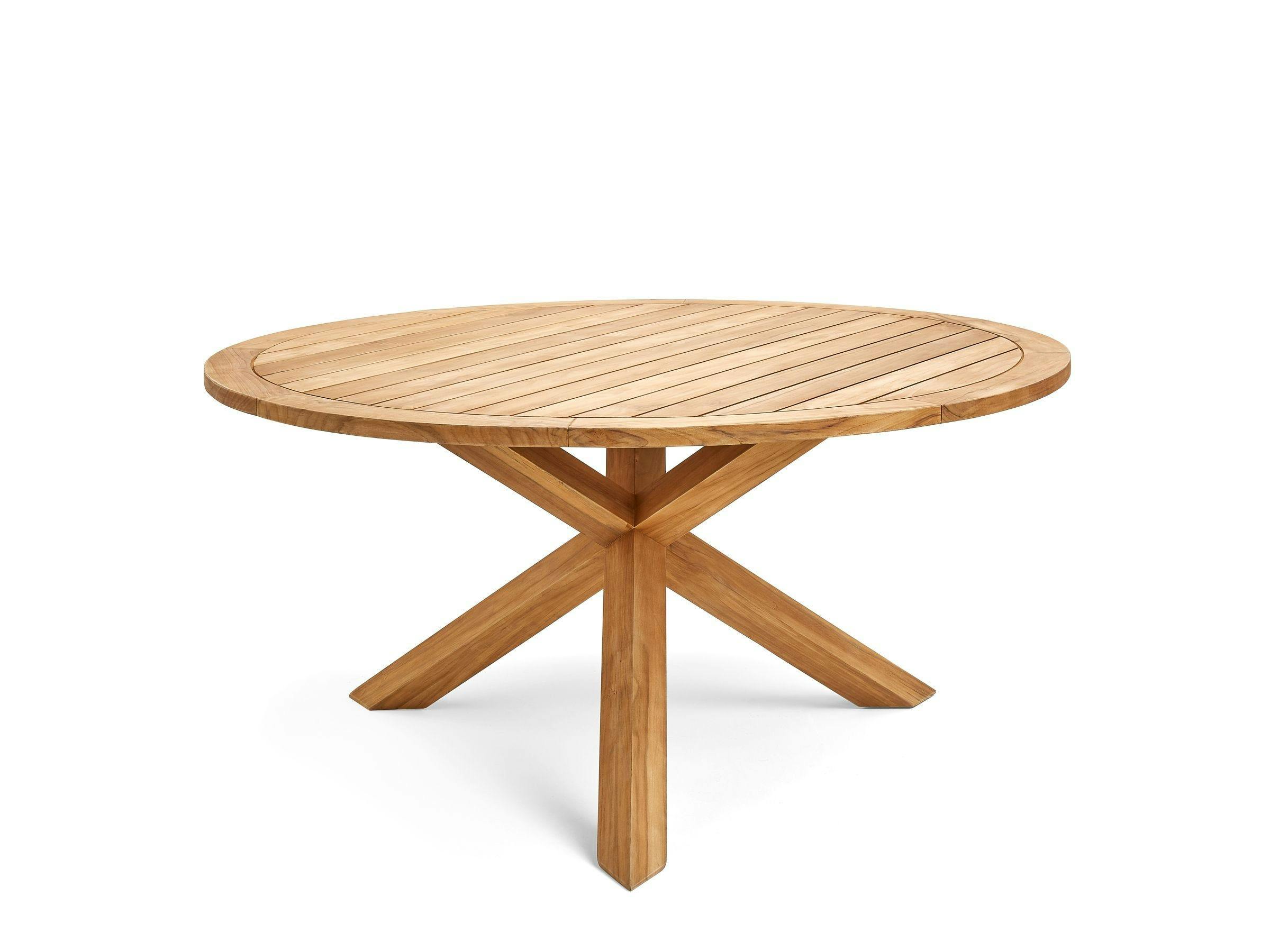 All-Natural Teak 60" Round Dining Table