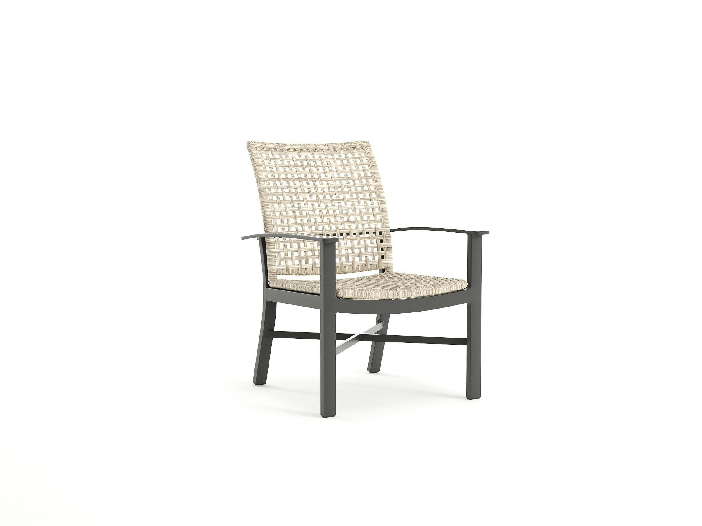 Jasper Woven Dining Stationary Arm Dining Chair